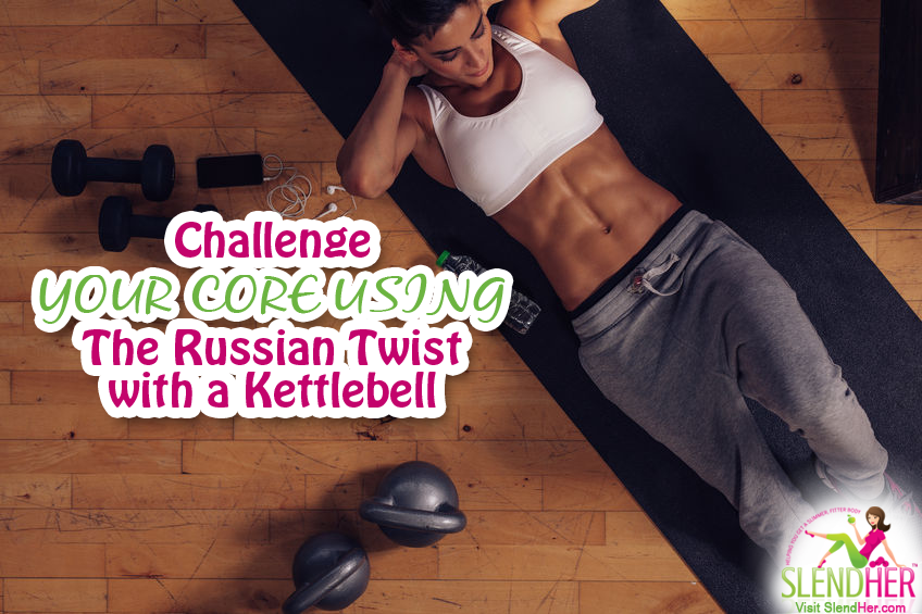 Russian twist with kettlebell
