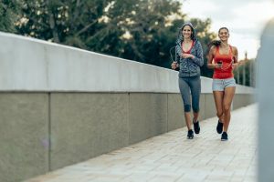 A running buddy can help to challenge you!