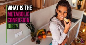 Woman eating a slice of apple