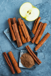 Cinnamon Bark with slice of apple