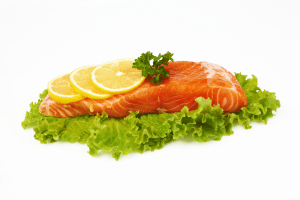 Salmon with Lettuce and Lemon