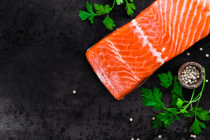 Raw salmon