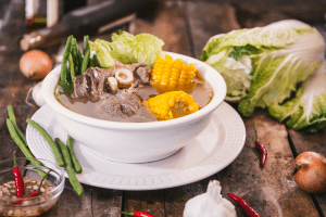 Beef with corn and vegetables Bone Broth Benefit