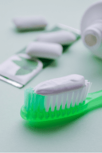 Toothpaste contains xylitol.