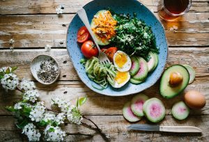 A balanced, whole-foods diet supports hormone health.